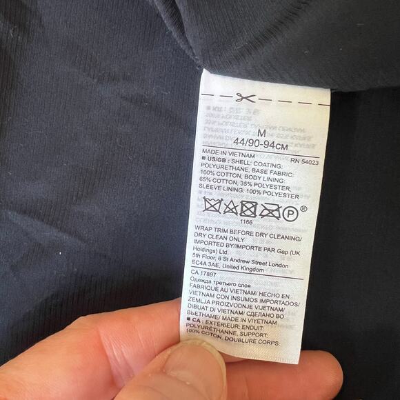 Banana Republic Polka Dot Raincoat Women’s Belted Trench-Belt Missing-Medium - Picture 10 of 10